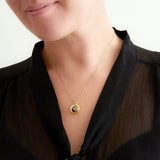 Gold Plate Aquamarine Necklace