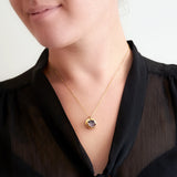 Gold Plate Amethyst Necklace