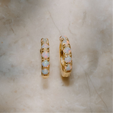 Gold Vermeil Opal Huggies