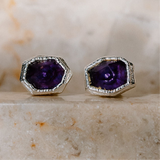 Amethyst Studs in Sterling Silver