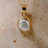 Gold Vermeil Keshi Pearl Necklace