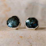 Labradorite Studs in Sterling Silver