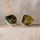 Peridot Studs in Sterling Silver