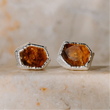Citrine Studs in Sterling Silver