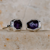 Amethyst Studs in Sterling Silver