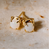 Gold Vermeil Opal Studs