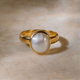 Gold Vermeil Keshi Pearl Ring