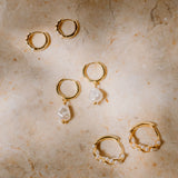 Gold Vermeil Pearl Twist Hoops
