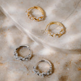 Gold Vermeil Pearl Twist Hoops