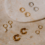 Gold Vermeil Opal Huggies