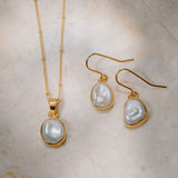 Gold Vermeil Keshi Pearl Necklace