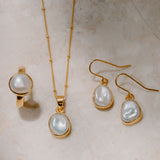Gold Vermeil Keshi Pearl Necklace