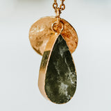 Gold Plate Vasonite Teardrop Necklace