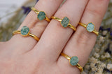 March | Amazonite Stacking Ring in Gold Vermeil