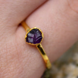 February | Amethyst Stacking Ring in Gold Vermeil