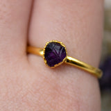 February | Amethyst Stacking Ring in Gold Vermeil