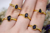 September | Blue Sapphire Stacking Ring in Gold Vermeil