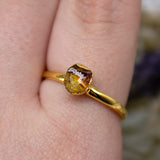 November | Citrine Stacking Ring in Gold Vermeil
