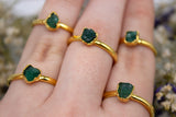 May | Emerald Stacking Ring in Gold Vermeil