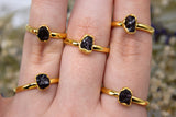 January | Garnet Stacking Ring in Gold Vermeil