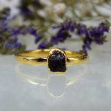 January | Garnet Stacking Ring in Gold Vermeil