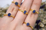 December | Lapis Lazuli Stacking Ring in Gold Vermeil