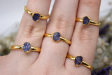 December | Tanzanite Stacking Ring in Gold Vermeil