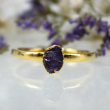 December | Tanzanite Stacking Ring in Gold Vermeil