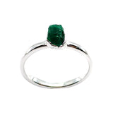 May | Emerald Stacking Ring in Sterling Silver