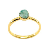 March | Amazonite Stacking Ring in Gold Vermeil