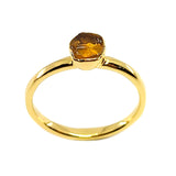 November | Citrine Stacking Ring in Gold Vermeil