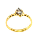 April | Herkimer Diamond Stacking Ring in Gold Vermeil