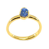 December | Lapis Lazuli Stacking Ring in Gold Vermeil