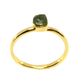 August | Peridot Stacking Ring in Gold Vermeil