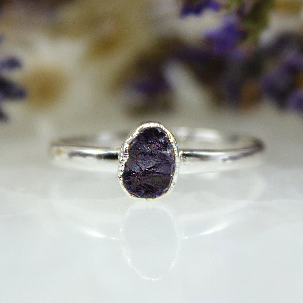 December | Tanzanite Stacking Ring in Sterling Silver