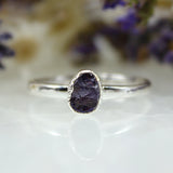 December | Tanzanite Stacking Ring in Sterling Silver
