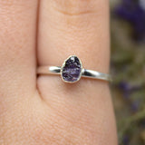 December | Tanzanite Stacking Ring in Sterling Silver