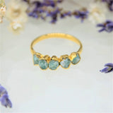 March | Amazonite Ring in Gold Vermeil