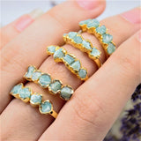 March | Amazonite Ring in Gold Vermeil