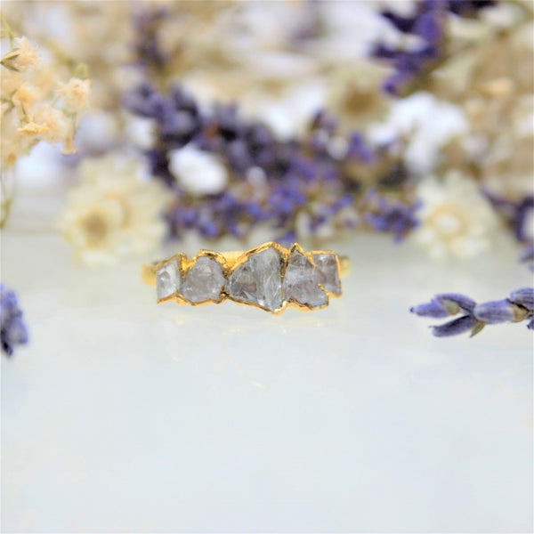 April |Quartz Ring in Gold Vermeil