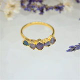 October | Opal Ring in Gold Vermeil