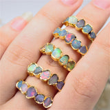 October | Opal Ring in Gold Vermeil