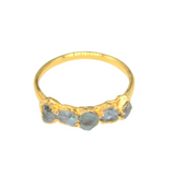 March | Aquamarine Ring in Gold Vermeil