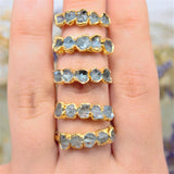 March | Aquamarine Ring in Gold Vermeil