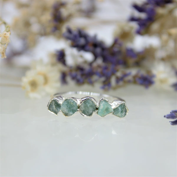 March | Amazonite Ring in Sterling Silver