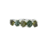 May | Emerald & Peridot Stacking Ring in Sterling Silver