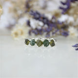 May | Emerald & Peridot Stacking Ring in Sterling Silver