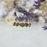 November | Citrine & Lemon Quartz Stacking Ring in Sterling Silver