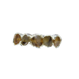 November | Citrine & Lemon Quartz Stacking Ring in Sterling Silver