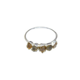 November | Citrine & Lemon Quartz Stacking Ring in Sterling Silver